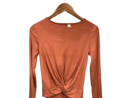 Athletic Top Long Sleeve Crewneck By All In Motion In Orange, Size: M Cheap