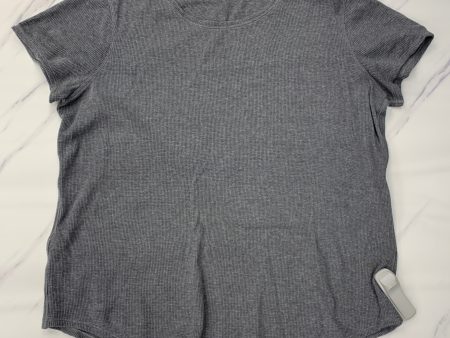 Athletic Top Short Sleeve By Lululemon In Grey, Size: 8 Sale