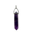 Amethyst & Sterling Silver Point Pendant Unknown Brand Fashion