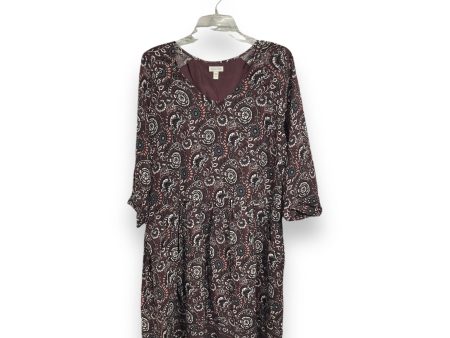 Dress Casual Midi By Garnet Hill In Purple, Size: L Fashion