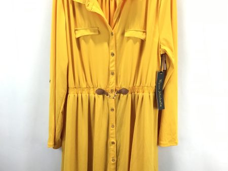 Dress Casual Midi By Clothes Mentor In Yellow, Size: Xl Fashion