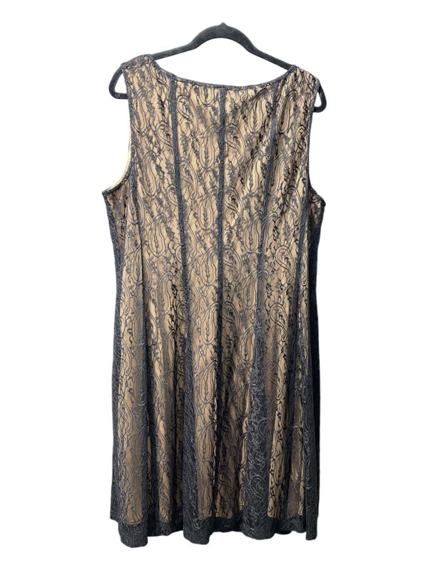 Dress Casual Short By Connected Apparel In Black & Tan, Size: 16 For Cheap