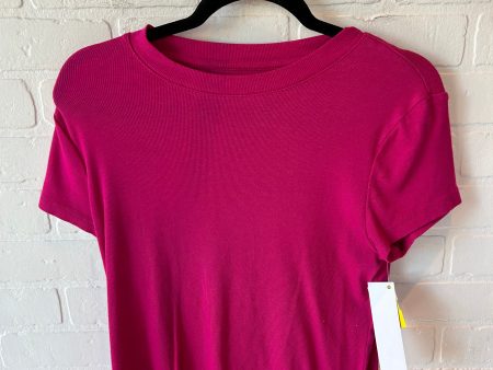 Top Short Sleeve Basic By A New Day In Pink, Size: L For Sale