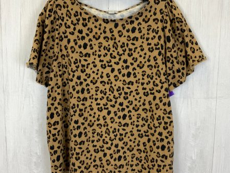 Top Short Sleeve Basic By J. Crew In Animal Print, Size: M Online Hot Sale