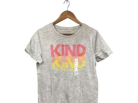 Top Short Sleeve Basic By Nine West Apparel In Grey, Size: M Fashion