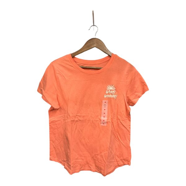 Top Short Sleeve Basic By Old Navy In Orange, Size: M For Cheap