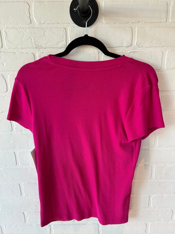 Top Short Sleeve Basic By A New Day In Pink, Size: L For Sale