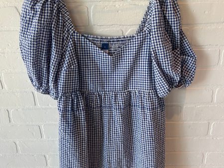 Dress Casual Short By Old Navy In Blue & White, Size: S Online Hot Sale