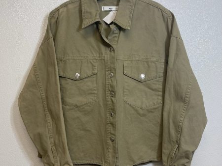 Jacket Denim By Mng In Khaki, Size: M Fashion