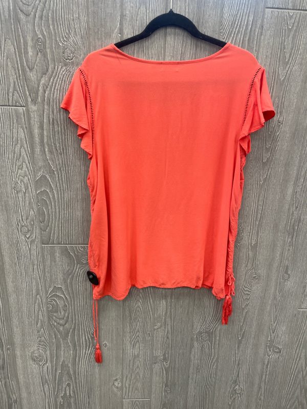 Top Short Sleeve By Time And Tru In Coral, Size: 3x Hot on Sale