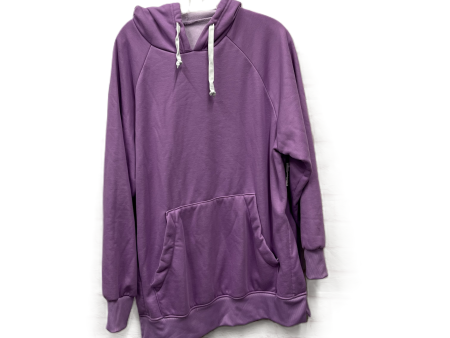 Athletic Sweatshirt Hoodie In Purple, Size: 2x Hot on Sale