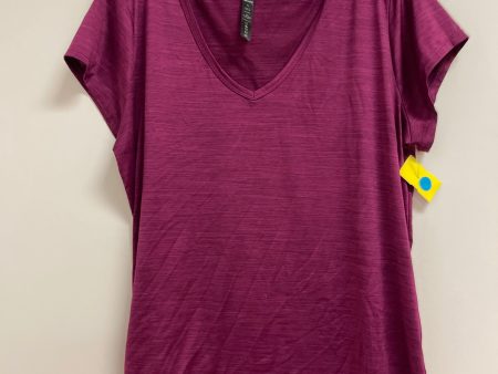 Athletic Top Short Sleeve By 90 Degrees By Reflex In Purple, Size: Xl Online Sale