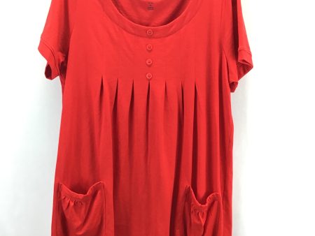 Dress Casual Short By Roamans In Red, Size: M Hot on Sale