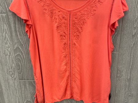 Top Short Sleeve By Time And Tru In Coral, Size: 3x Hot on Sale