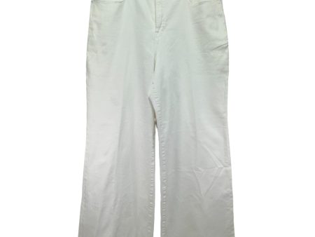 Good Waist Palazzo Jeans Flared By Good American In White, Size: 16 For Sale