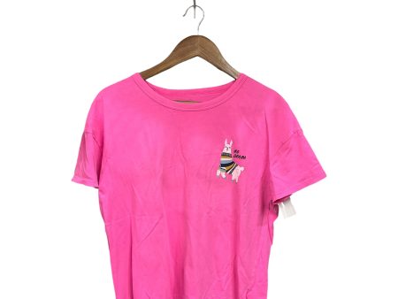 Top Short Sleeve Basic By Old Navy In Pink, Size: M For Discount