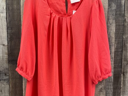 Top 3 4 Sleeve By Peach Love Cream California In Coral, Size: M For Discount