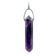 Amethyst & Sterling Silver Point Pendant Unknown Brand Fashion