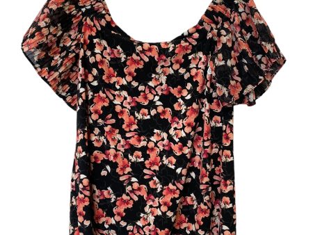 Top Short Sleeve By White House Black Market In Black & Pink, Size: S Cheap