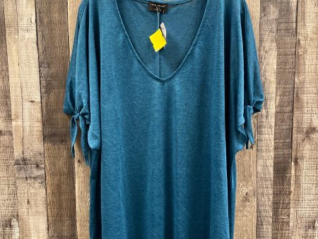 Top Short Sleeve By Lane Bryant In Teal, Size: 3x Online Sale