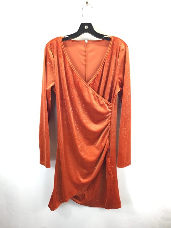 Dress Party Midi By Clothes Mentor In Orange, Size: Xl For Cheap