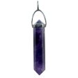 Amethyst & Sterling Silver Point Pendant Unknown Brand Fashion