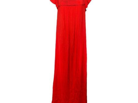 Flutter Sleeve Midi Dress By Sail To Sable In Red, Size: M Online Sale