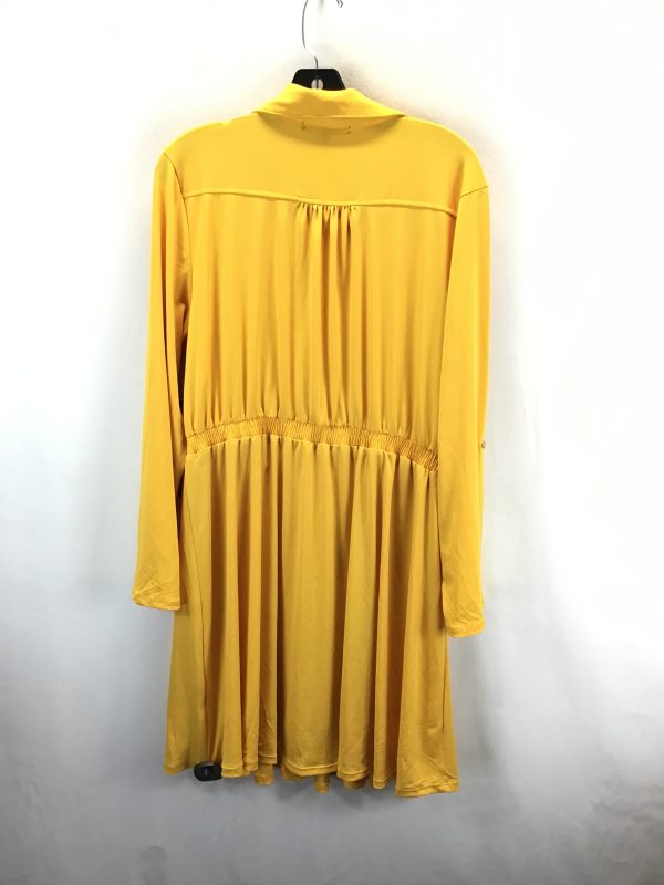 Dress Casual Midi By Clothes Mentor In Yellow, Size: Xl Fashion