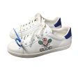 Shoes Luxury Designer By Gucci In Blue & White, Size: 7 For Discount