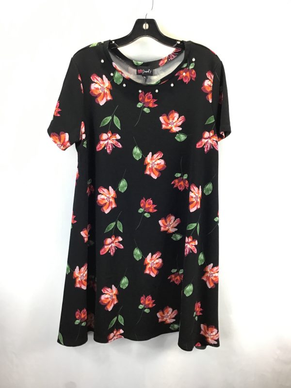 Dress Casual Midi By Poof In Flowered, Size: Xl Online Sale