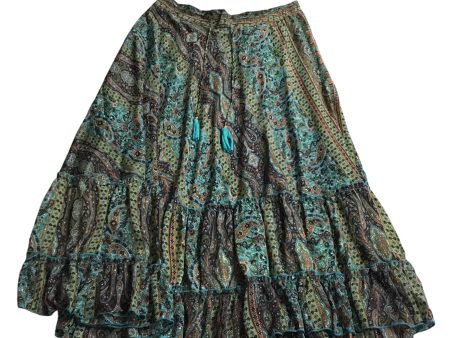 Skirt Maxi By Chelsea And Theodore In Blue & Green, Size: L Online Sale