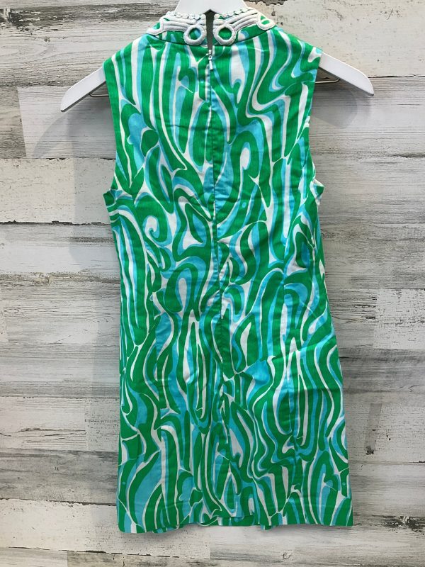 Dress Casual Midi By Lilly Pulitzer In Green & White, Size: Xs For Sale