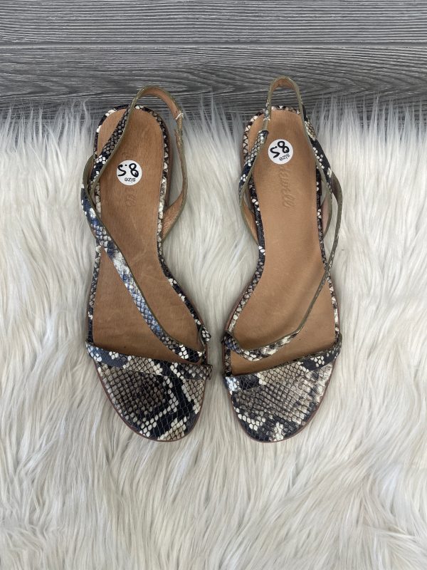 Sandals Flats By Madewell In Snakeskin Print, Size: 8.5 For Sale