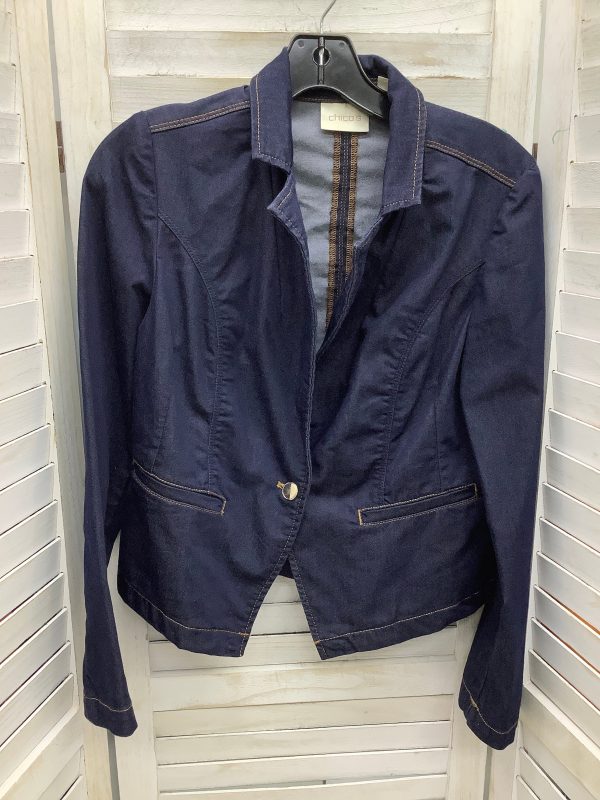 Jacket Denim By Chicos In Blue Denim, Size: 0 Hot on Sale