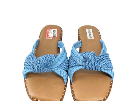 Sandals Flats By Steve Madden In Blue, Size: 8 Cheap