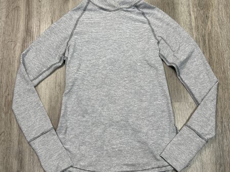 Athletic Top Long Sleeve Collar By Lululemon In Striped Pattern, Size: S For Discount