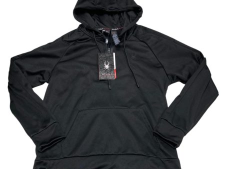 Athletic Sweatshirt Hoodie By Spyder In Black, Size: L Online now