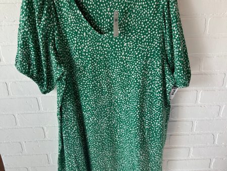 Dress Casual Midi By J. Jill In Green & White, Size: Xl Sale