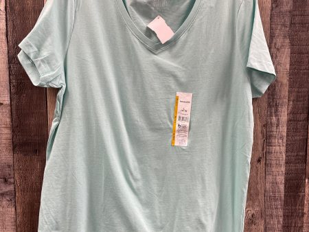 Top Short Sleeve By Time And Tru In Green, Size: L For Discount