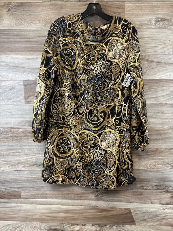 Dress Casual Midi By H&m In Black & Yellow, Size: S Cheap