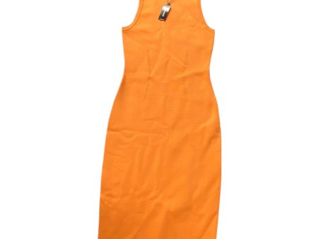 Dress Casual Midi By Express In Orange, Size: S Supply