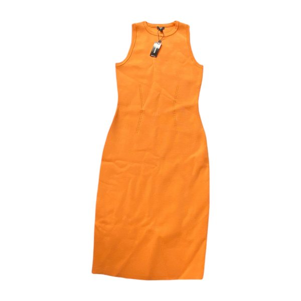 Dress Casual Midi By Express In Orange, Size: S Supply