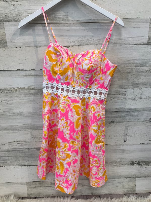 Dress Casual Short By Lilly Pulitzer In Pink & Yellow, Size: Xs Hot on Sale