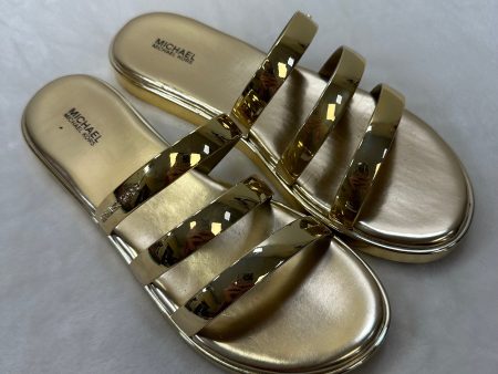 Sandals Flats By Michael By Michael Kors In Gold, Size: 10 For Sale