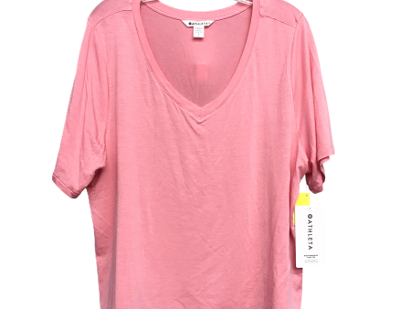 Athletic Top Short Sleeve By Athleta In Peach, Size: L Online Hot Sale