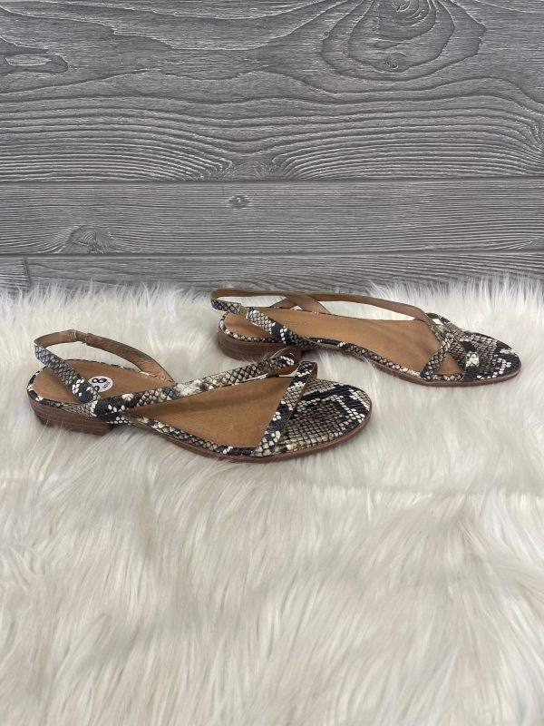 Sandals Flats By Madewell In Snakeskin Print, Size: 8.5 For Sale