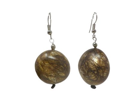 Asymmetric Golden Ball Dangle drop Earrings By Unbranded For Discount