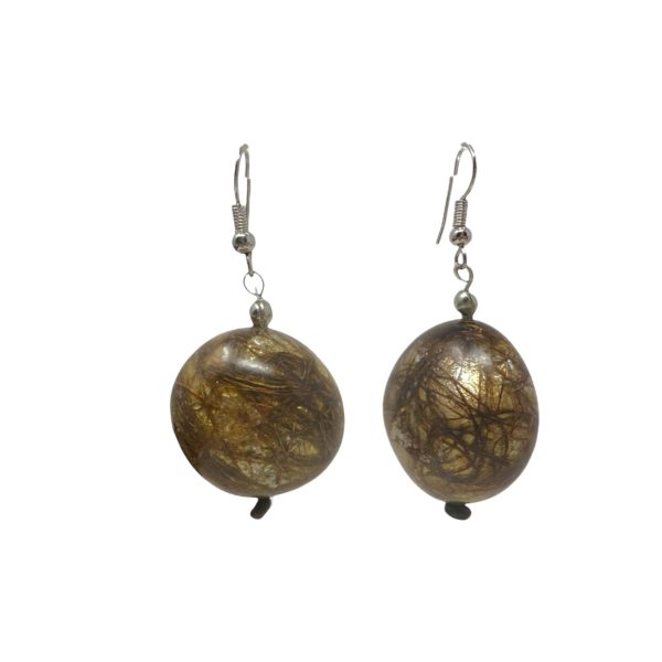 Asymmetric Golden Ball Dangle drop Earrings By Unbranded For Discount