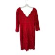 Dress Party Midi By Tadashi Shoji In Red, Size:M Discount