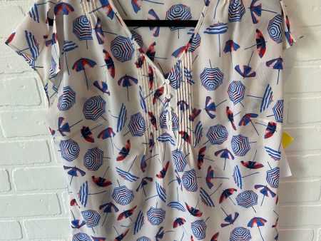 Top Short Sleeve By Talbots In Blue & Tan, Size: L Online Sale